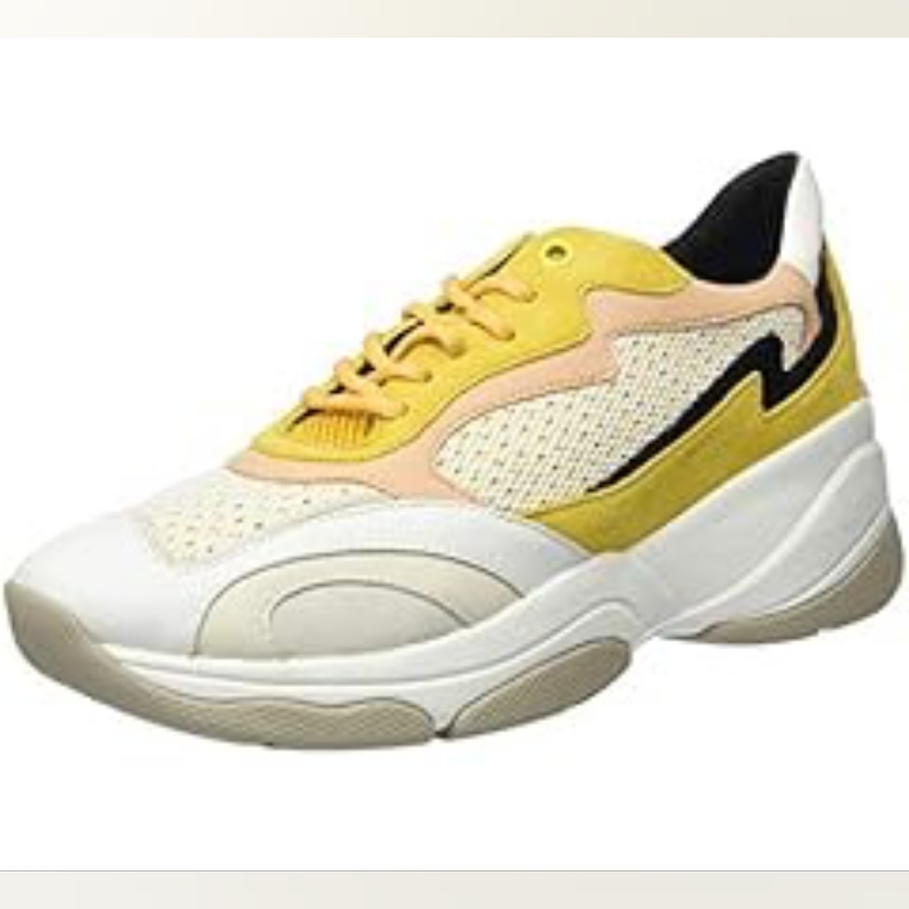 Geox Women's Respira Yellow/white Shoes Size 6 US